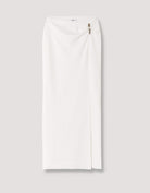 Long Skirt with Slit | White