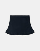 Knit Mini Skirt With Ruffles | Navy