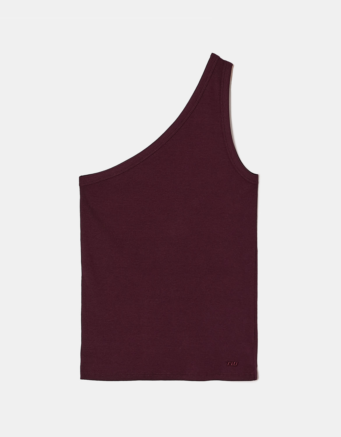 One Shoulder Basic Top | Bordeau