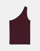 One Shoulder Basic Top | Bordeau