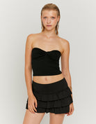 Basic Cropped Bandeau Top | Black
