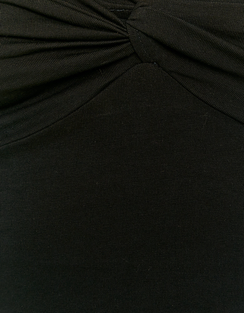 Basic Cropped Bandeau Top | Black