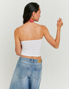 Basic Cropped Bandeau Top | White