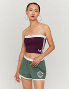 Printed Bandeau Top | Purple
