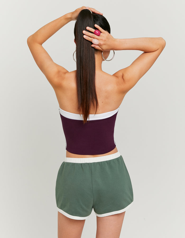 Printed Bandeau Top | Purple