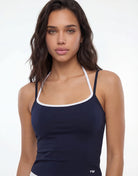 Two Colors Basic Tank Top | Navy