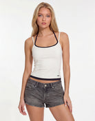 Two Colors Basic Tank Top | White