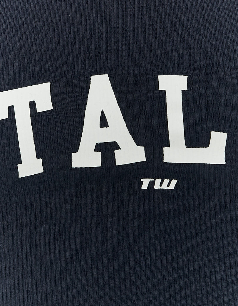 Printed Singlet | Navy