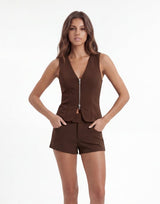 Top Gilet | Brown
