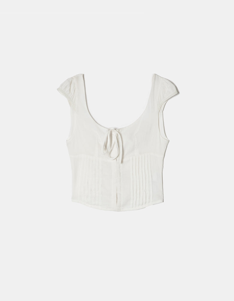 Cotton Corset Top | Off White