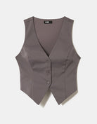Buttoned Top | Grey