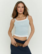 Printed Tank Top | Navy