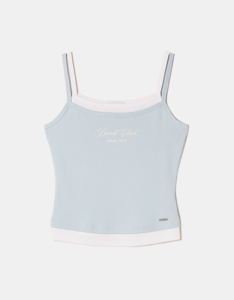Printed Tank Top | Navy