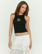 Printed Tank Top | Black