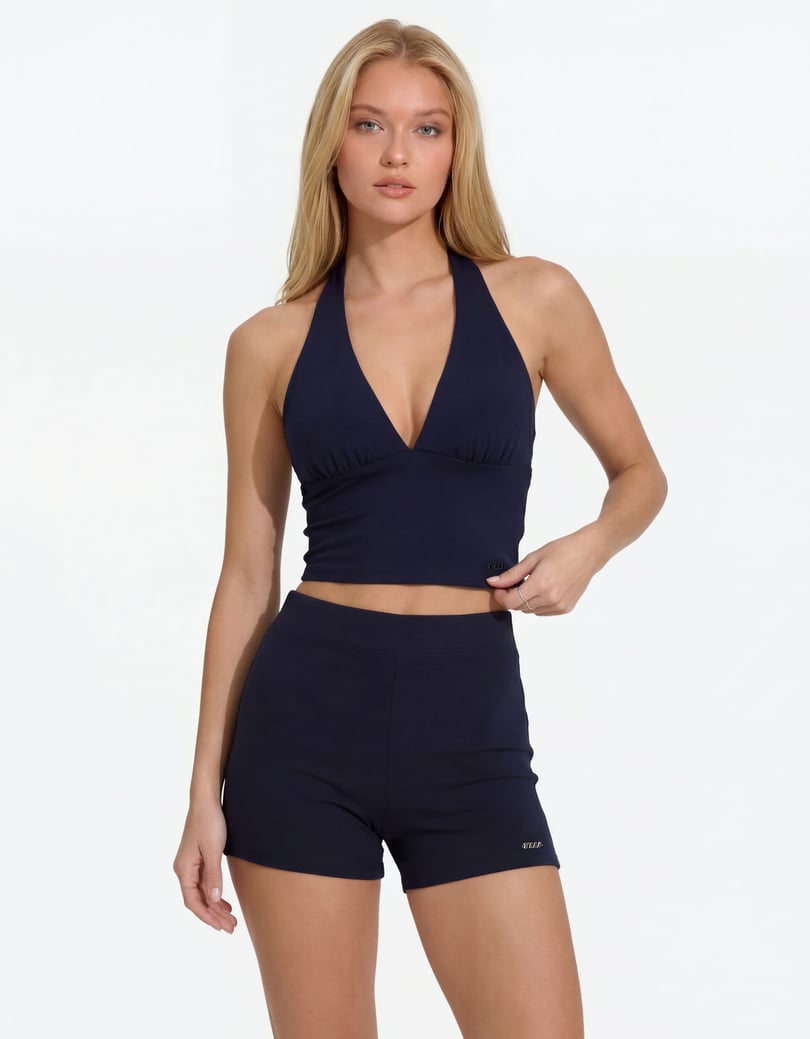 Halter Crop Top | Black