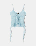 Lace Top with Ruffles | Blue