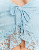 Lace Top with Ruffles | Blue