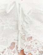 Lace Top with Ruffles | White
