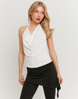 Backless Halter Top | Off White