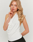 Backless Halter Top | Off White