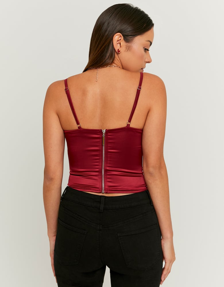 Satin Corset Top | Satin Red