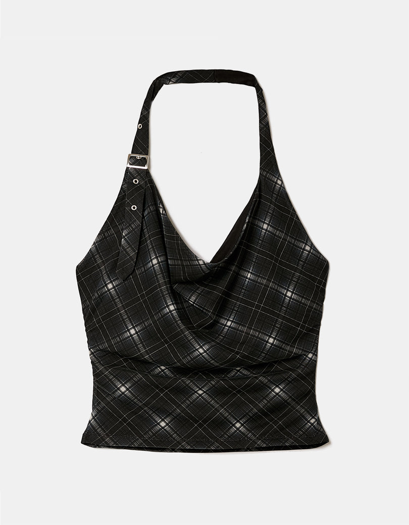 Checked Halter Top | Checked