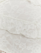 Asymmetric Lace Top with Ruffles | Off White