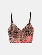 Mesh Crop Top with Print | Animal Print