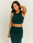 Top with Strass Cord | Green