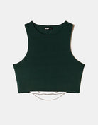 Top with Strass Cord | Green