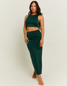 Top with Strass Cord | Green