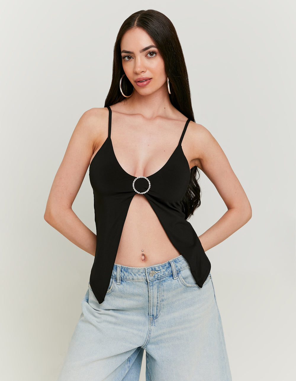 Butterfly Buckle Cami Top | Black
