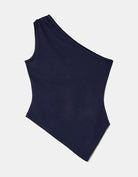 One Shoulder Top | Navy