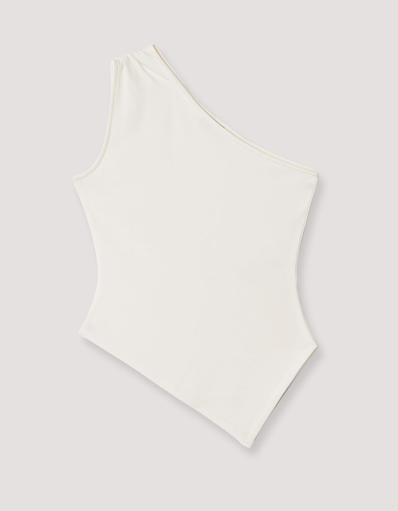 One Shoulder Top | Off White
