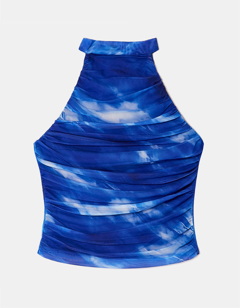Meche Top | Blue Melange