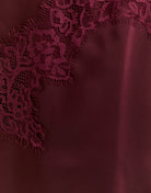 Satin Top with Lace Trims | Bordeau