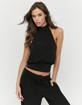 Choker Neck Top | Black