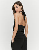Choker Neck Top | Black