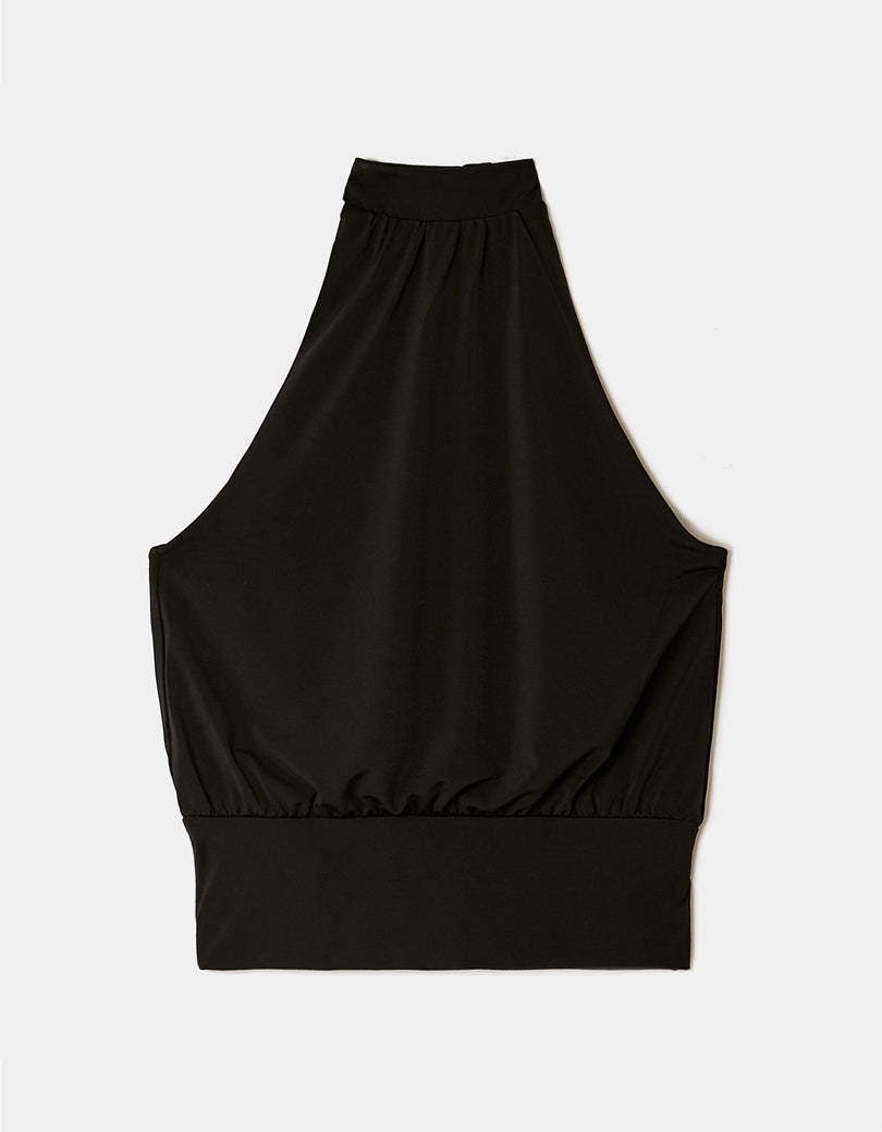 Choker Neck Top | Black