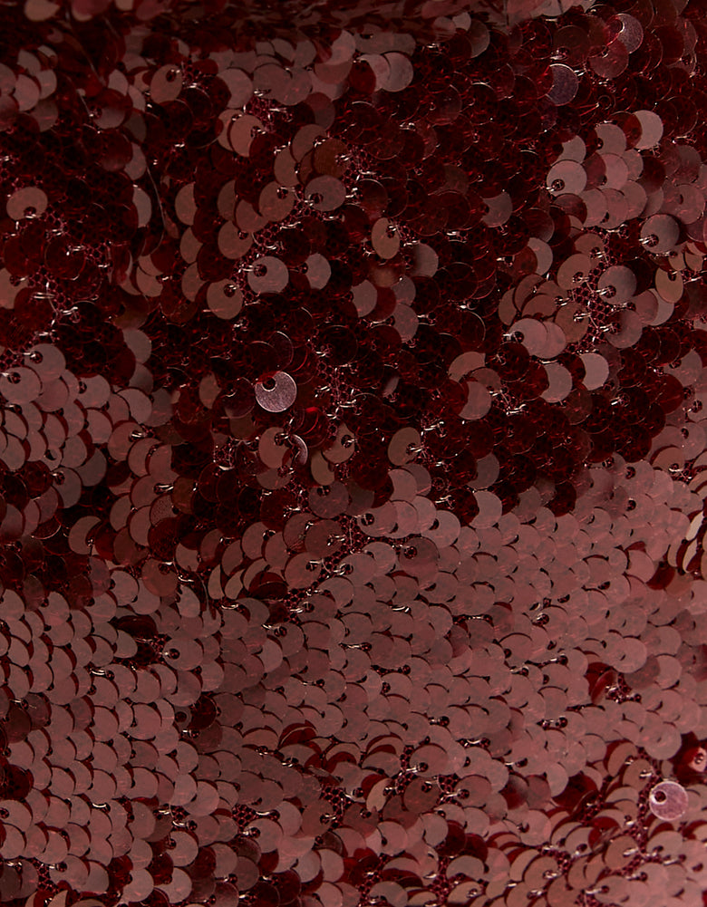 Burgundy Sequined Halter Top | Burgendy