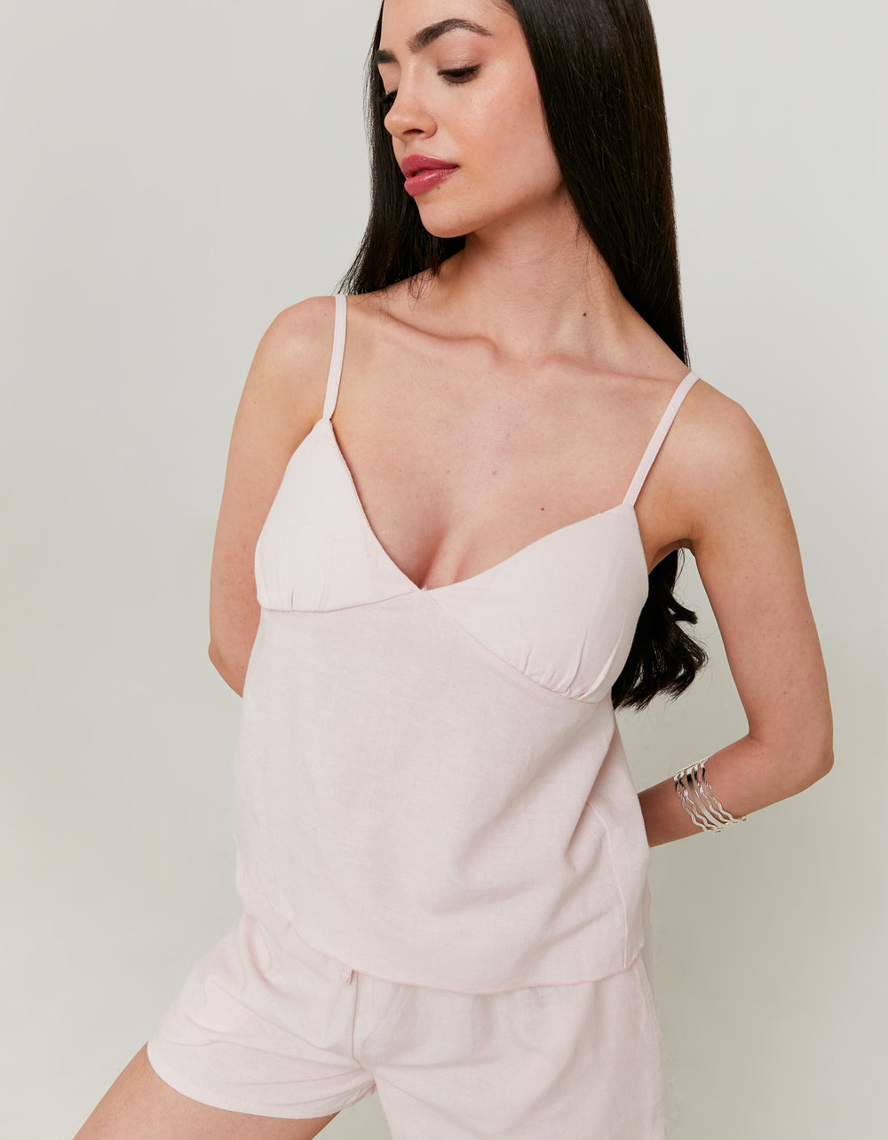 V-Neck Basic Sweater | Pool Water