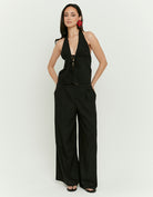 Halter Sleeveless Top | Black