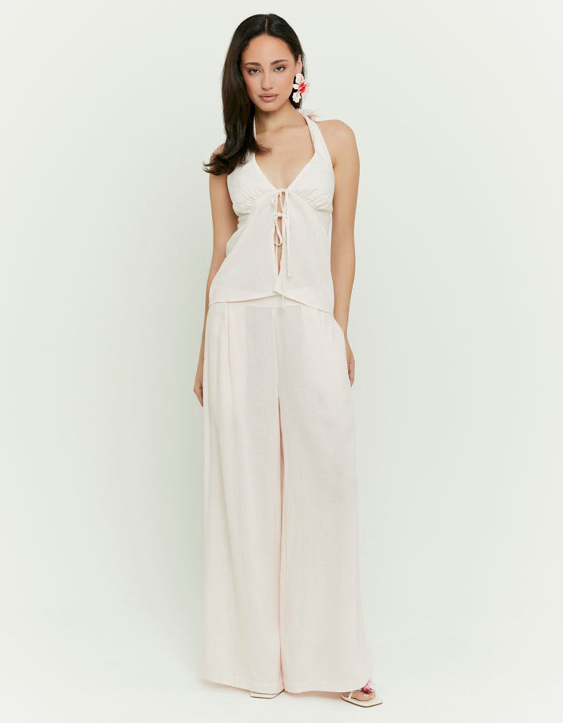 Halter Sleeveless Top | Pink