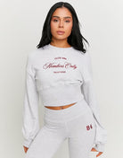 Sweatshirt with Print | Grey Heather