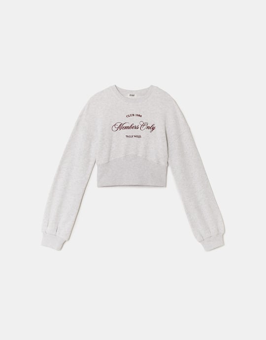 Sweatshirt with Print | Grey Heather