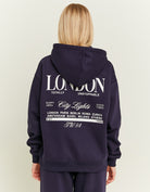 Varsity Oversize Hoodie | Navy