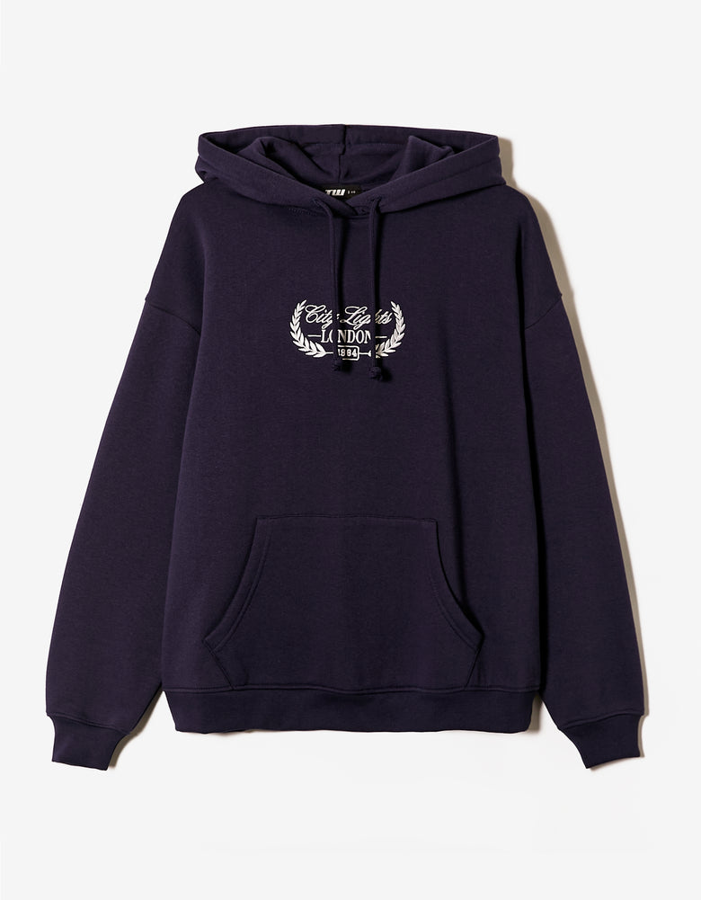 Varsity Oversize Hoodie | Navy