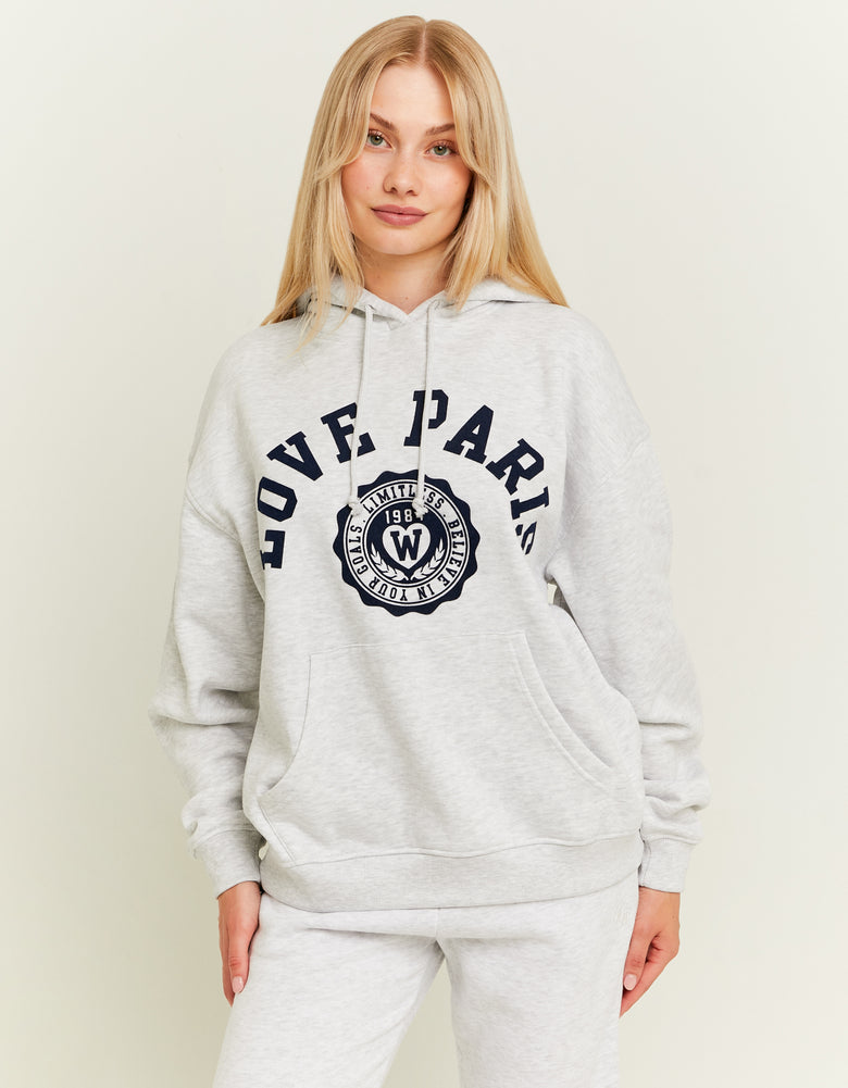 Varsity Oversize Hoodie | Grey