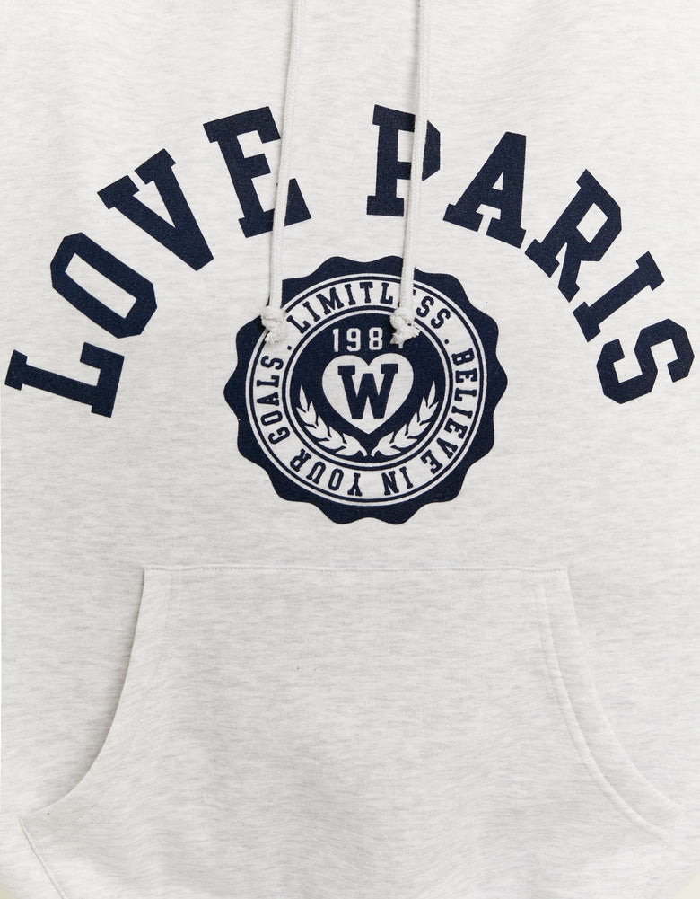 Varsity Oversize Hoodie | Grey