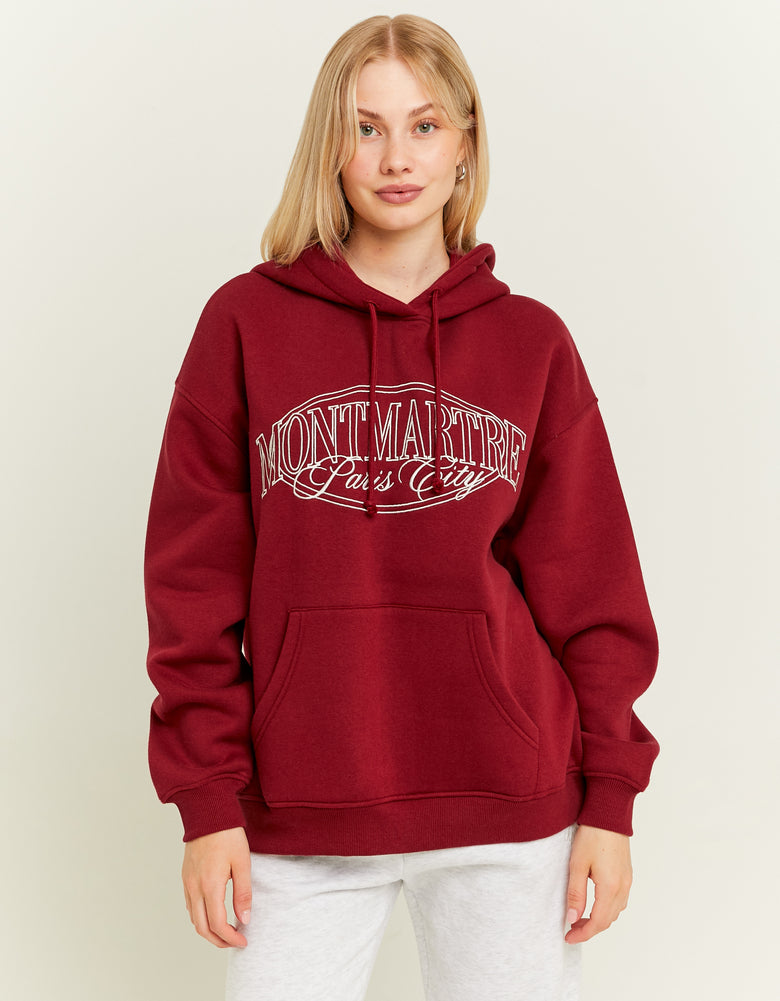 Varsity Oversize Hoodie | Red